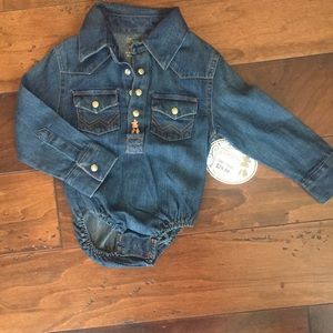 Baby cowboy jean shirt
